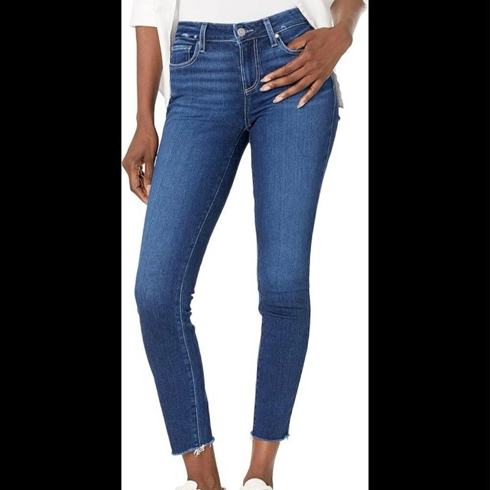 Paige Verdugo ankle raw hem mid rise jeans size 30